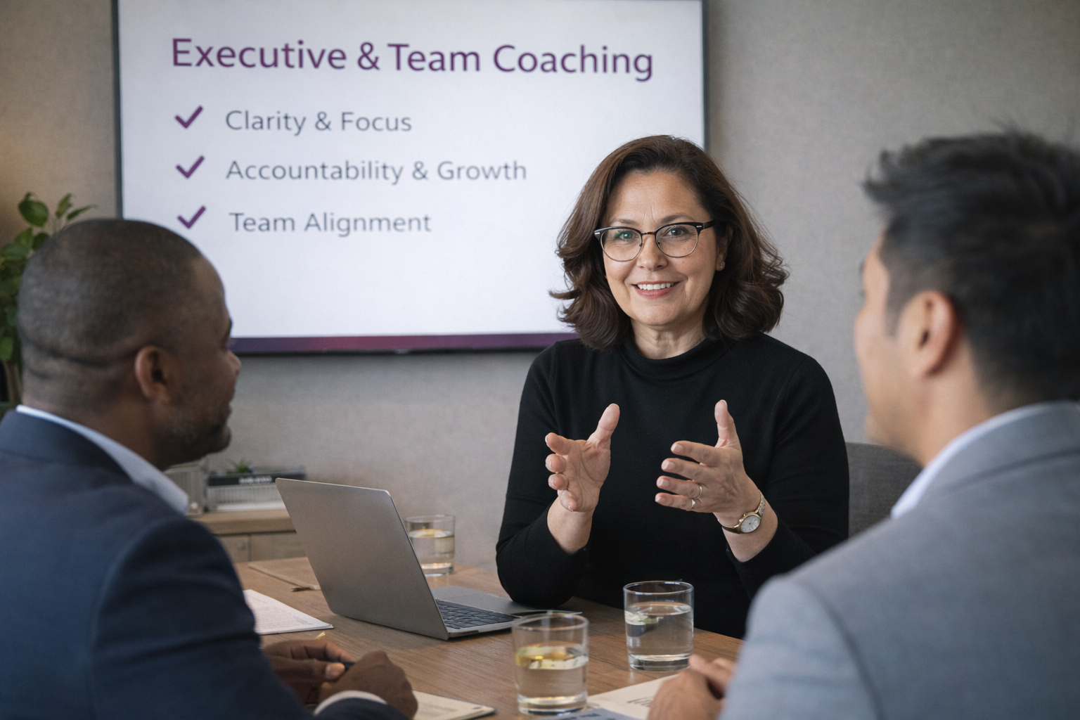 Executive leadership team working on organizational alignment and culture